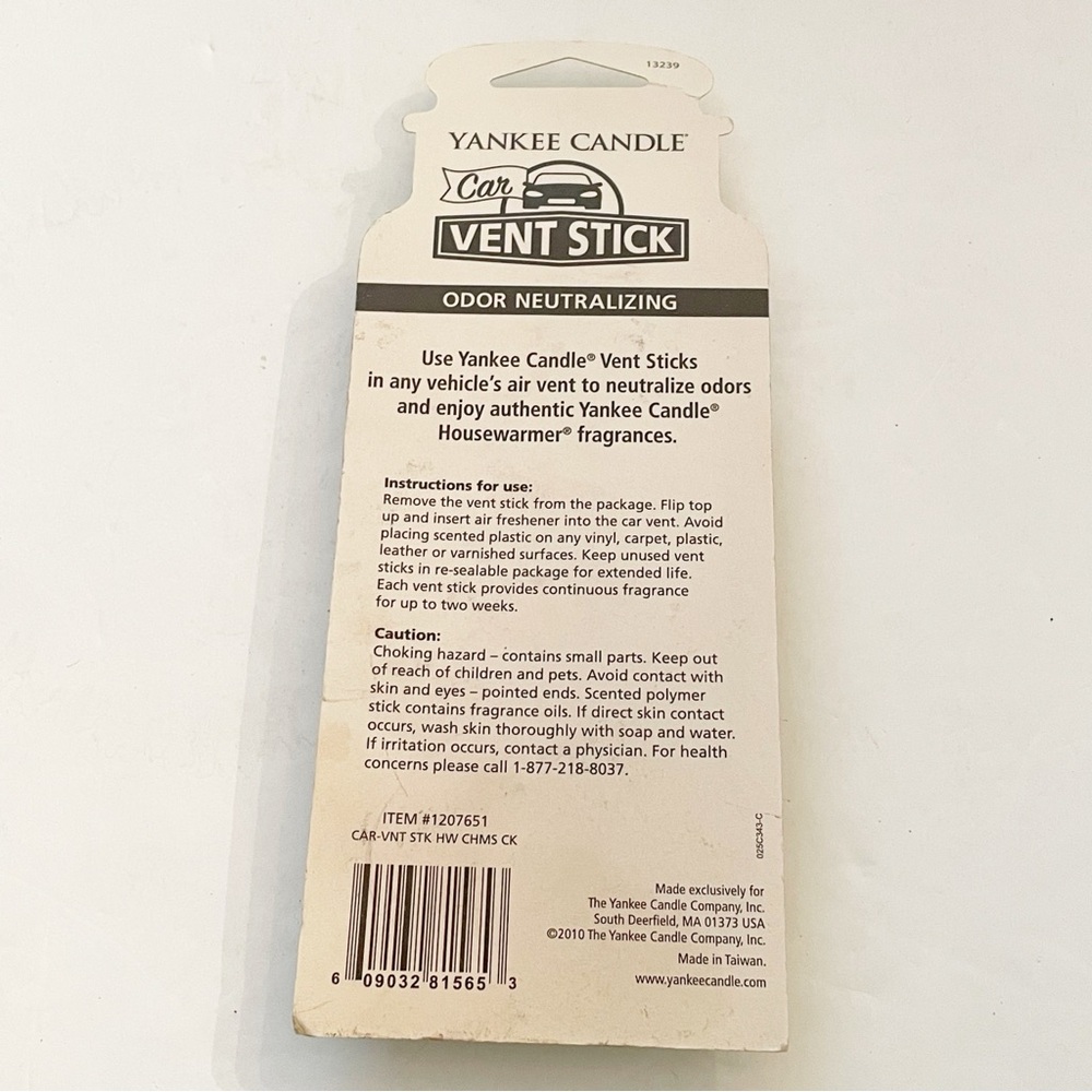 Yankee Candle Car Vent Sticks Christmas Cookie Auto Air Freshener NEW - Picture 3 of 3